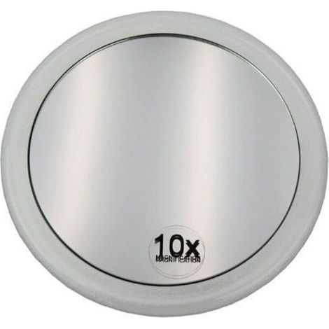 Miroir grossissant - Fantasia - 15 cm - Acrylique - Ventouse - Gris