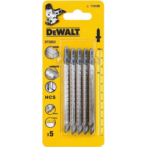 DeWalt DT2053-QZ T101BR HCS Multi-Purpose Jigsaw Blades - 5 Pcs.