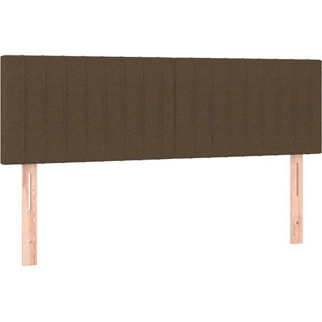 Maison Exclusive - Cabeceros tela marrón oscuro 144x5x78/88 cm (1/5)