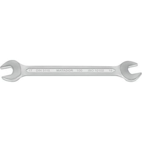 Clé plate - - 17 x 19 mm - Acier - Embout plat
