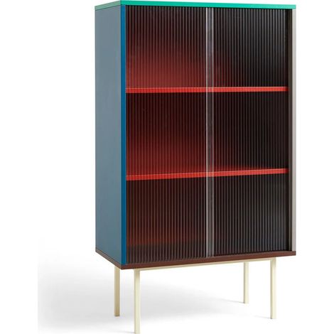 [NEUWERTIG] B-Ware HAY Colour Cabinet Schrank Vitrine Glastüren 130 x 75 cm mehrfarbig freistehend (1/2)