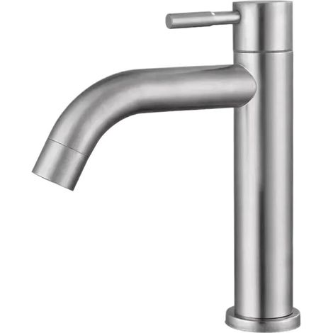 Mitigeur de lavabo, inox 304, noir, pour vasque et toilettes (1/5)