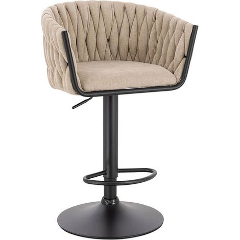 Home Deluxe  Sgabello SAMIR - Beige, regolabile in altezza (set di 1)
