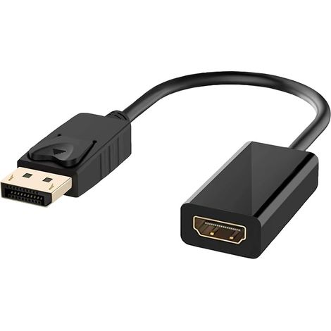 Adaptateur DisplayPort vers HDMI, Displayport (DP) Mâle vers HDMI Femelle Convertisseur, Résolution 1080P 4K pour TV, Thinkpad, HDTV, Moniteur, Projecteurs (1/5)