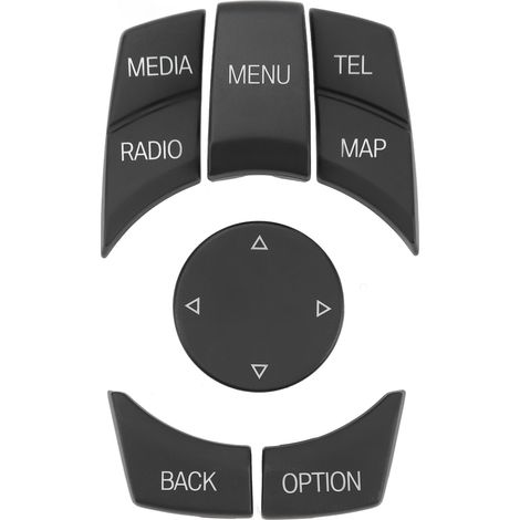 Kit di pulsanti multimediali per console centrale, copertura per tasti di controllo multimediali per chassis E84 E70 E71 E72 E81 E82, nero opaco