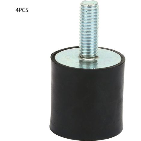 Silentblocs anti-vibrations pour véhicules, 4 pièces, M8, 30x30mm, M8x23mm (1/5)