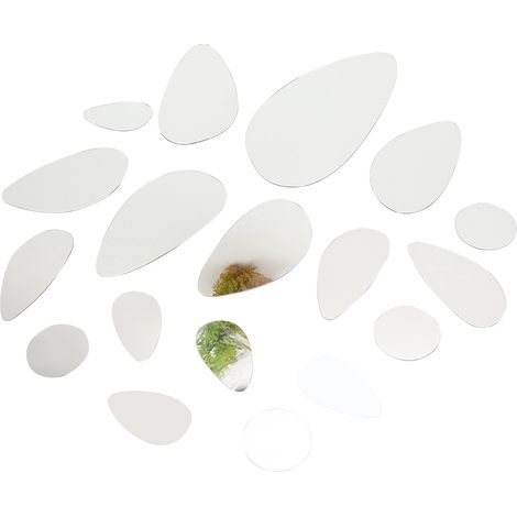 Sticker mural décoratif ovale en acrylique effet miroir - Décoration murale DIY sans cadre - Miroirs décoratifs (1/5)
