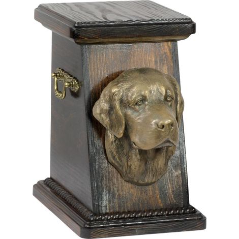 Urne funéraire pour Golden Retriever, urne élégante ornée d'une statuette, urne commémorative avec buste de chien par Art-Dog (1/5)