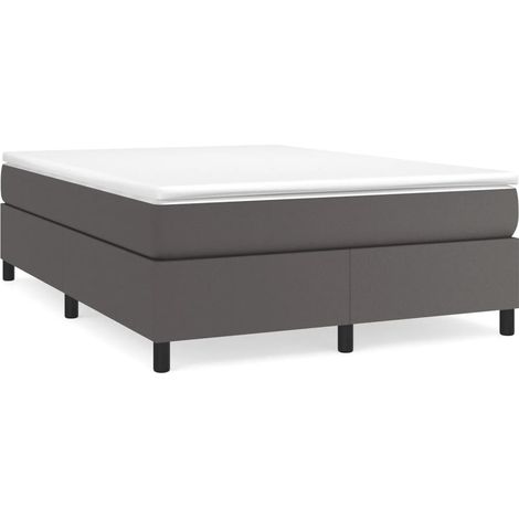 Maison Exclusive - Struttura Letto a Rete a Molle Grigio 140x190 cm in Similpelle