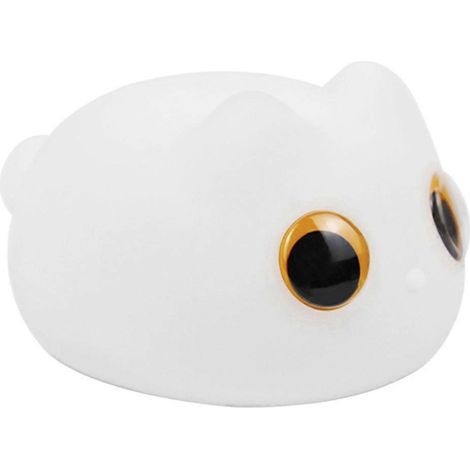 Veilleuse en silicone chat aux yeux orange, lampe de chevet de bureau --- (1/5)