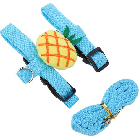 Harnais pour lapin avec laisse en forme de H, motif Ananas, ensemble de corde de traction pour lapin, chinchilla et petit animal de compagnie (taille S). (1/5)