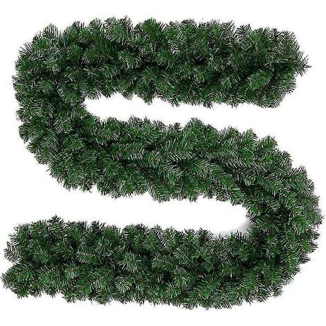 Guirlande de Noël artificielle de 2 à 7 m, couronnes et guirlandes de Noël, décoration idéale, guirlande verte flexible (1/2)