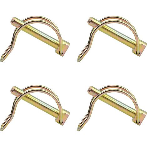 Lot de 4 goupilles de verrouillage rondes en zinc de 8 mm pour rail de ferme, pelouse (1/5)