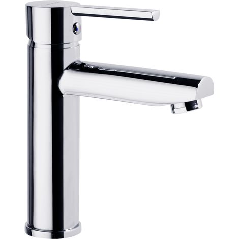 Grifo de Lavabo Monomando Cromado con Sistema S2 de Ahorro de Agua con Válvula Automática Serie Drako (1/5)