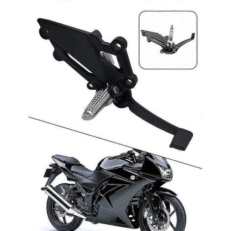 Rechte Fußrastenhalterung mit Bremshebel für Kawasaki Ninja 250r (2008–2016), EX 250r (2008) und Ninja 300 (2013–2017).