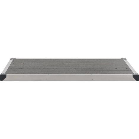Receveur de douche extérieur WPC Acier inoxydable 110x62cm Gris (1/5)
