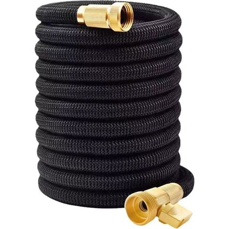 Tuyau d'arrosage Extensible 25FT, Upgraded, Raccords Cuivre Haute Qualité,Nettoyage du Jardin,Laver la Voiture, Baigner Animal (1/5)