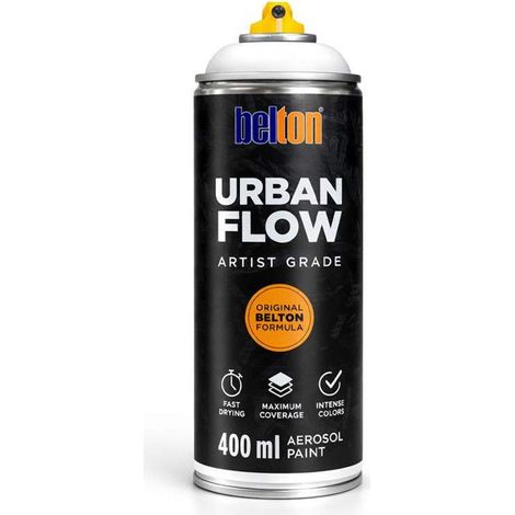 Bombe de peinture - Blanc pur - Belton - Urban Flow - 400ml - Haute couvrance