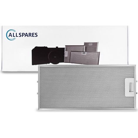 Filtro metálico AllSpares para campanas extractoras compatible con AEG 50268357006 (430x200x10mm) (1/5)