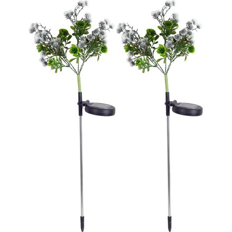 Lampe Solaire De Jardin - Fleurs Solaires Avec Capteur Crépuscule-Aube - IP65 Étanche - Pour Extérieur Jardin Pelouse Terrasse - Lot De 2 (1/5)