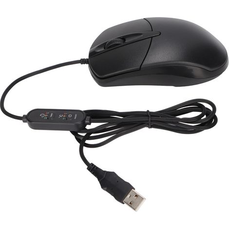 Souris Chauffante 3 Niveaux Réglables, 1600DPI, Ergonomique, Noire - Pour Windows et OS X, PC et Ordinateur Portable