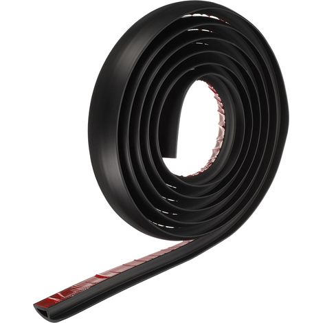 Bande De Transition De Sol 1.4" 10ft Auto-Adhésive Pvc Bordure De Transition De Moquette À Carrelage Bande De Recouvrement Décollable Et Collante Pour Sols 10mm, Noir (1/5)