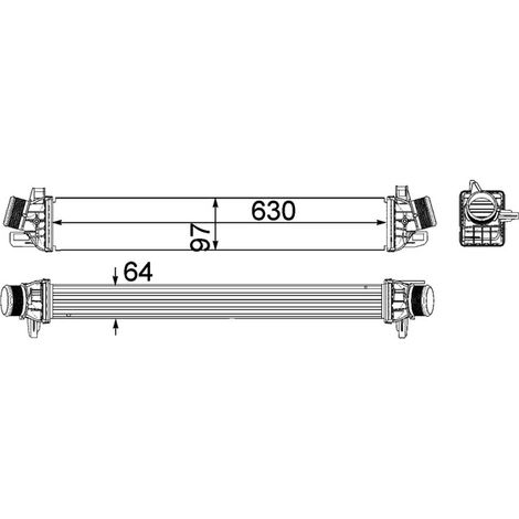 Intercooler, échangeur MAHLE CI 259 000P ALFA ROMEO 50517002
