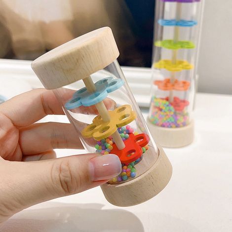Rain Sound Tube - Hourglass Ornament - For Relaxation And Focus - 20 Cm Height - Decorative Ambient Sound Device - 1 Piece (1/5)