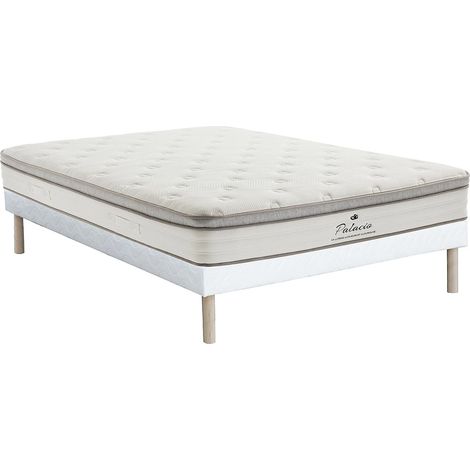 Set 140 x 190 cm rete a doghe + materasso molle insacchettate 7 zone accoglienza TPE sp.28cm - ONEBIA di PALACIO (1/5)