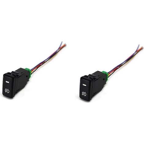 Lot de 2 interrupteurs à bascule étanches pour phares antibrouillard, avec 4 fils pour lumière blanche (1/4)