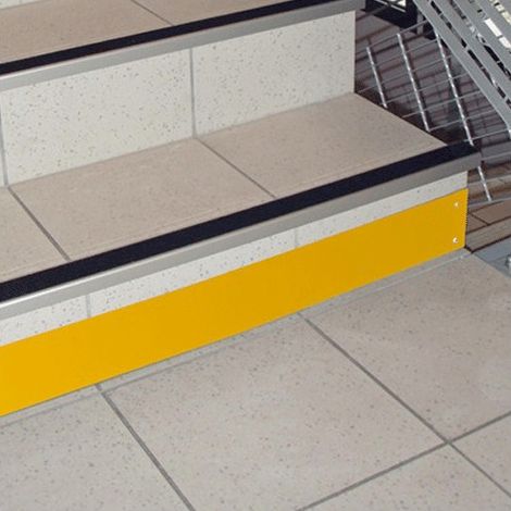 PROFIL CONTREMARCHE ALU EPOXY. 1m15x10cm (WP100). Gris . - Gris