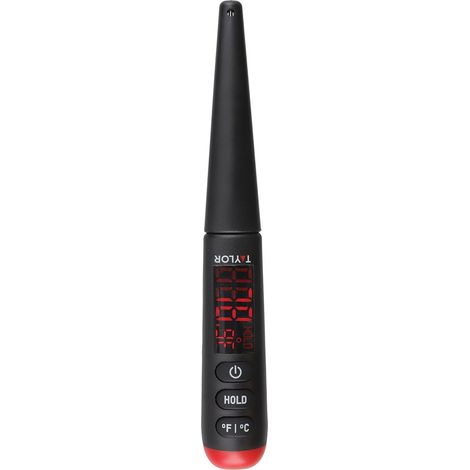 Taylor Pro Sonda Digitale per Termometro da Cucina in Acciaio Inossidabile e Plastica, con Display LED, Adatta per Carne, Pesce e Marmellata, Nero, 24.5 cm (1/5)
