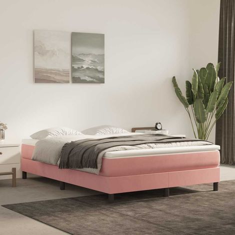 Taschenfederkernmatratze Mittel Rosa 140x210x20 cm Samt