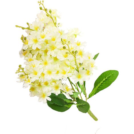 Fleur Artificielle Jacinthe - Bouquet Simulation Tissu Et Plastique - Décoration Maison Bureau Fête - Blanc - 1 Pièce (1/2)