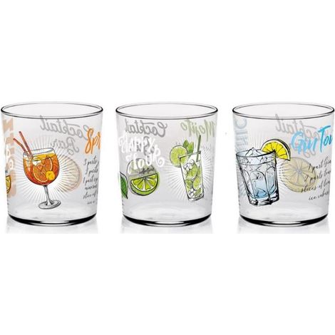 Set 3 Bicchieri da Tavola Acqua Vino Conic Drink 360 ml Cerve (1/2)