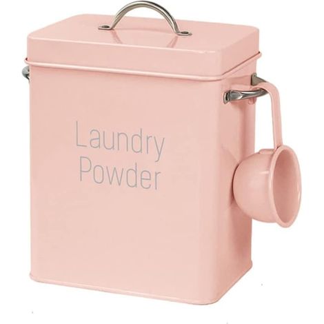 Distributeur de lessive multifonctionnel avec cuillère doseuse, réservoir de stockage de lessive de grande capacité (4 litres), design innovant, convient au stockage de lessive, d'aliments en poudre o (1/5)