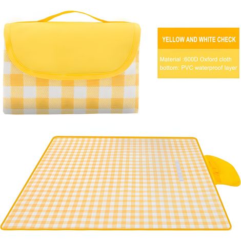 Tapis De Pique-nique - Imperméable - 150 cm x 100 cm - Pour Camping Extérieur Et Activités En Famille - 1 Pièce (1/5)