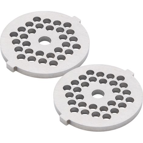 2 Pièces Lames pour Hachoir Électrique en Acier Inoxydable, Plaque de Broyage à Trous Ronds pour Broyeur Type 5/B (5mm, 30 Trous) (1/5)