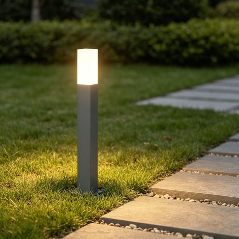 Mai & Mai Lampe sur Pied Extérieur Gris foncé éclairage Extérieur LED IP65 Desgin Deus Lumina 38x38x406mm