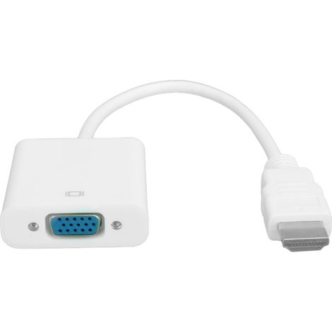 HDMI-zu-VGA-Adapterkabel für PC, Laptop, Monitor, Projektor – Weiß (1/5)