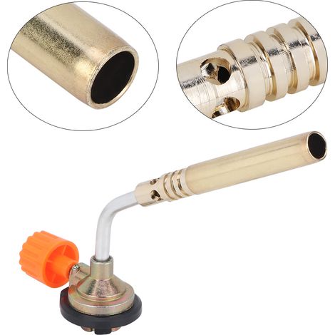 Briquet chalumeau gaz portable 1300°C coupe-vent, pistolet flamme pour cuisine pâtisserie (1/5)