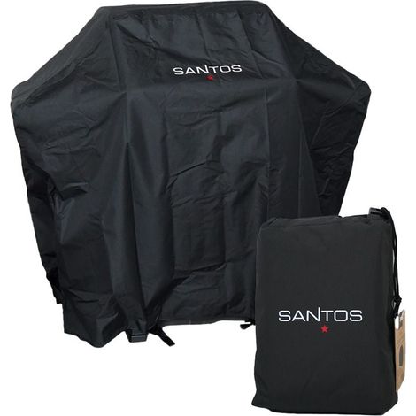 Copertura Protettiva per Barbecue 196 x 64 x 125 cm Nero SANTOS