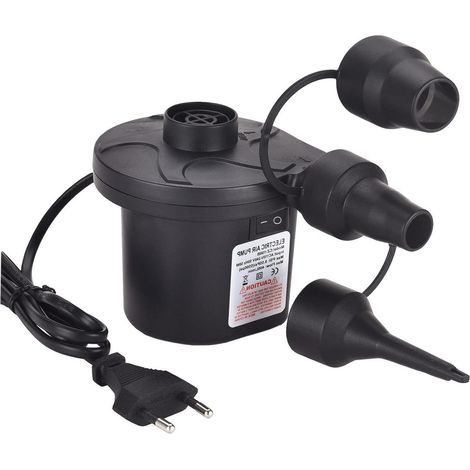Pompe à air pour matelas pneumatique et piscine gonflable - Électrique, 2 en 1, avec 3 embouts (1/5)