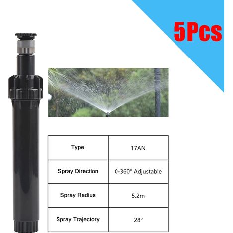 (F5Pcs-Chine continentale) 5 buses de rechange pour arroseurs escamotables, orientables de 0 à 360°, pour l'irrigation des jardins, parcs, fermes et pelouses. (1/5)