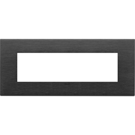 Placca 7M nero spazzolato Vimar  22657.13