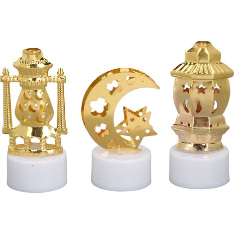 3 bougies LED rétro étoile lune phare huile lampe Noël décoration lumineuse vintage (1/5)