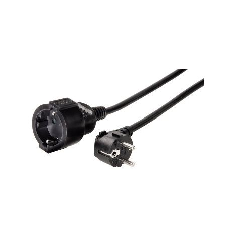 HAMA Cable extension Schucko 2m Negro