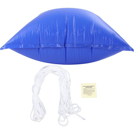 Cuscino gonfiabile per piscina, spesso cuscino protettivo in PVC per piscine fuori terra all'aperto, quadrato blu scuro da 120 cm