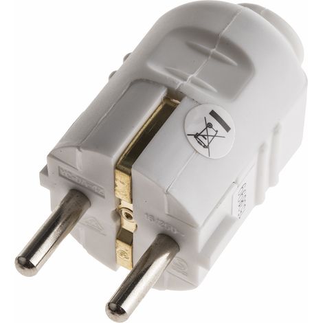 Fiche secteur Mâle Allemagne, 250 V 16A, 2P+E ( Prix pour 1 ) (1/2)