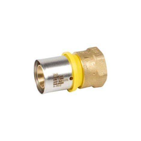 Raccordo diritto femmina 3/4" x 20 x 2 Pexal gas a pressare VS0180325 (1/2)
